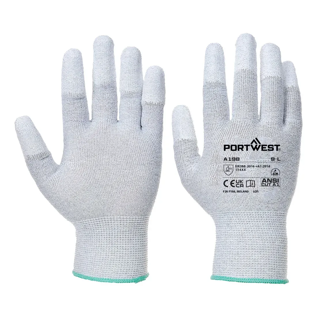 Gant Antistatique bout de doigts enduit PU
