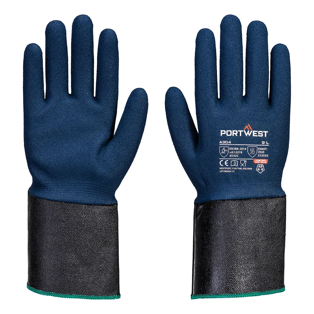 Gant Grip C13 nitrile mousse avec manchette prolongée