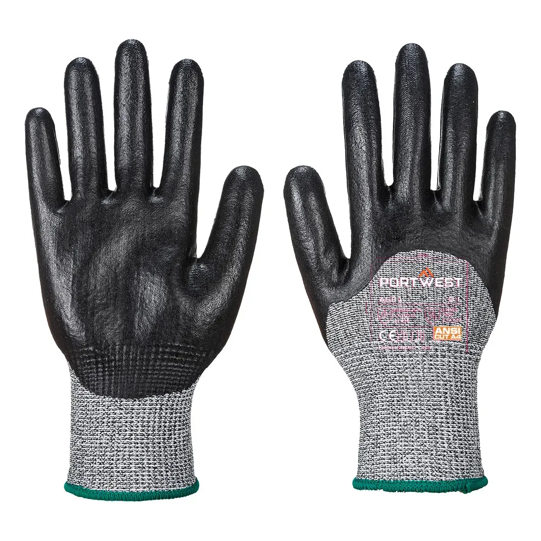Gant Mousse nitrile anticoupure, enduit 3/4