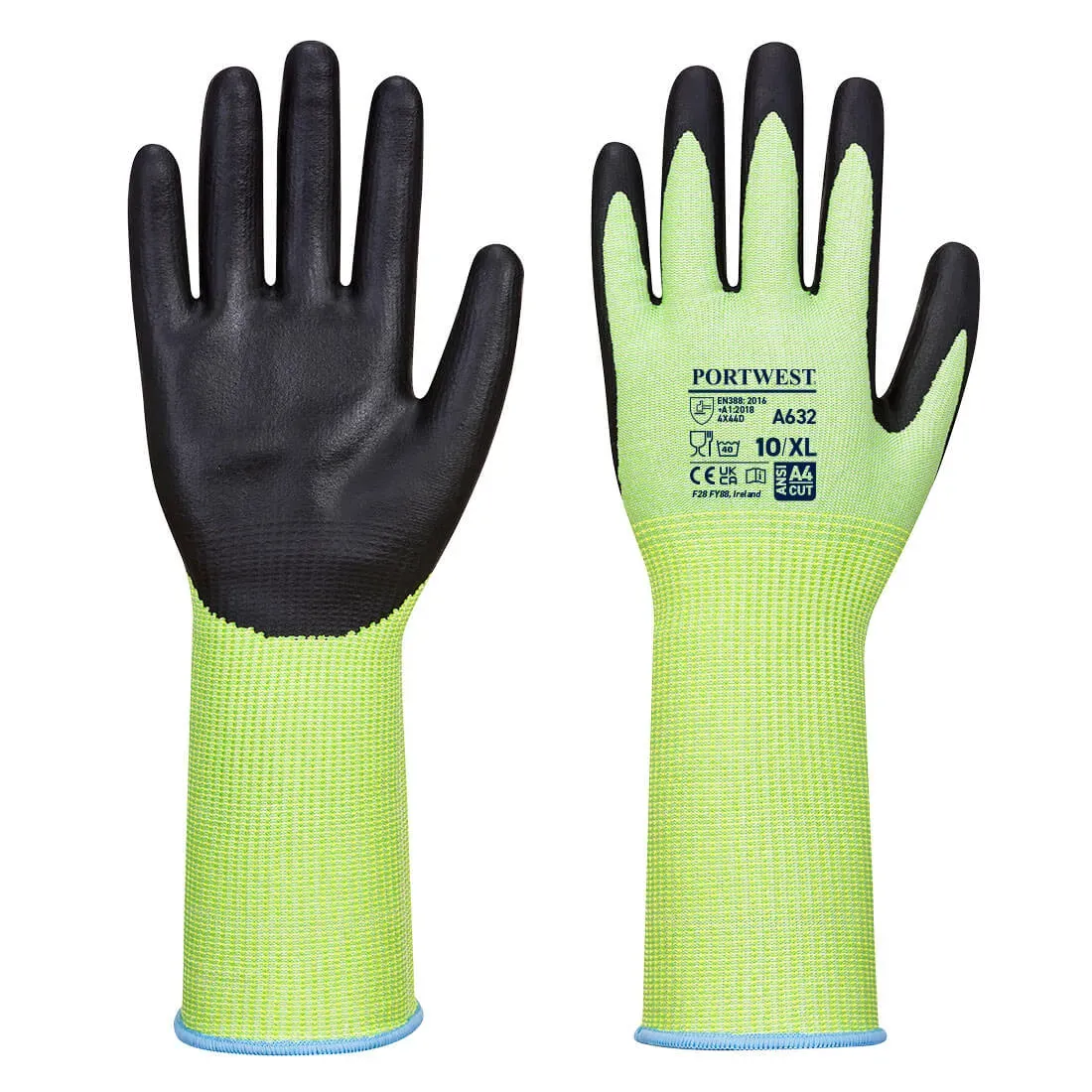 Gant anti-coupure D poignet long mousse nitrile