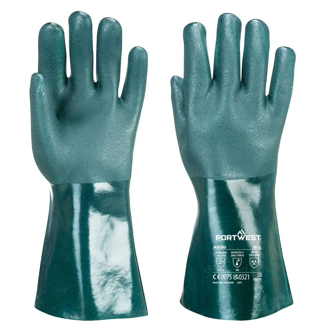 Gant PVC 35cm double trempage