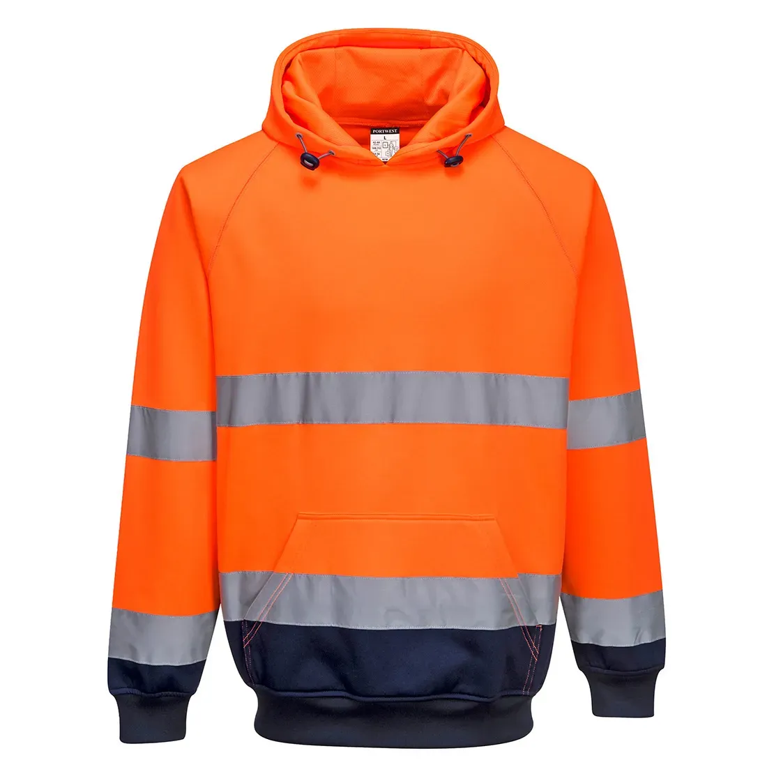 Sweat shirt à capuche bicolore