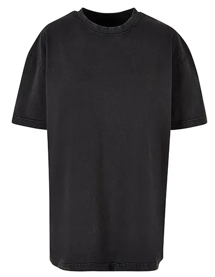 Ladies Oversized Acid Wash Tee