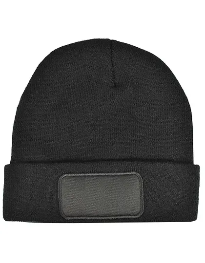 Knitted Hat With Patch