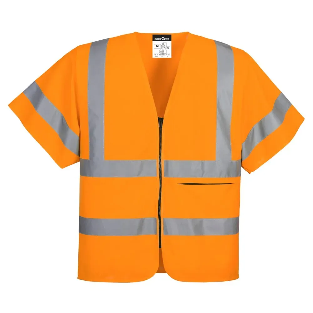 Gilet zippé à demi-manches