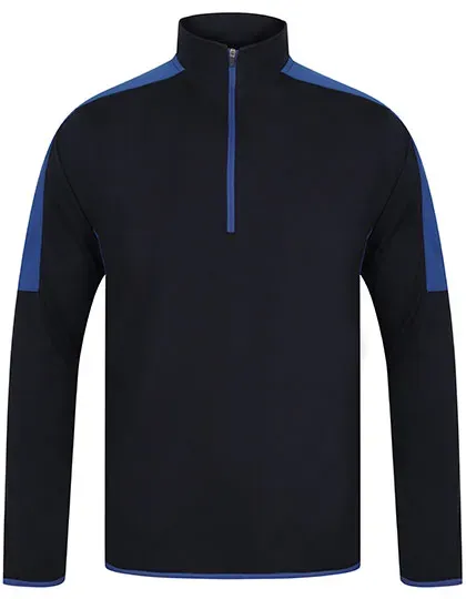 Adults 1/4 Zip Midlayer With Contrast Panelling