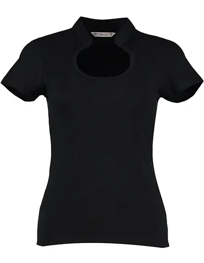 Women`s Regular Fit Keyhole Neck Top