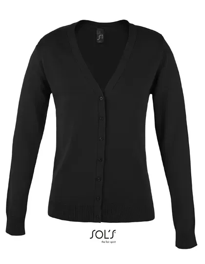 Women´s Golden V-Neck Knitted Cardigan