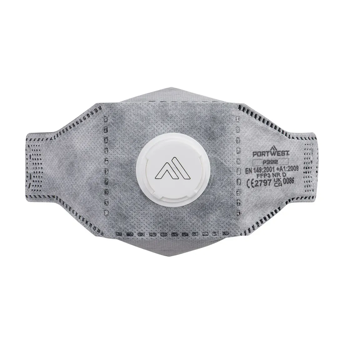 Masque EAGLE Respiratoire FFP3 plat pliable en carbone avec valve (Paquet de 10 pièces)