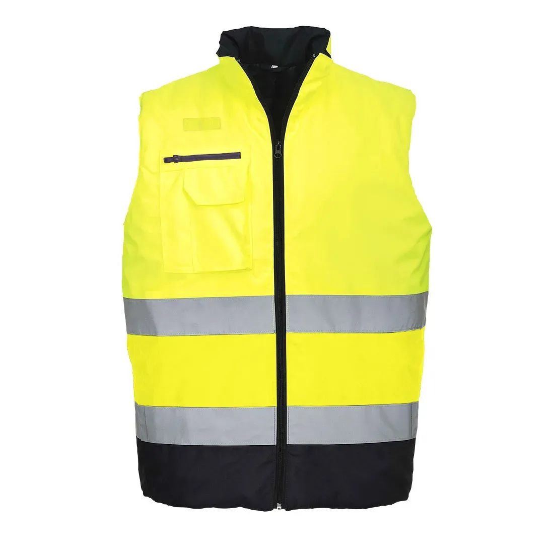 Gilet bodywarmer haute-visibilité bicolore
