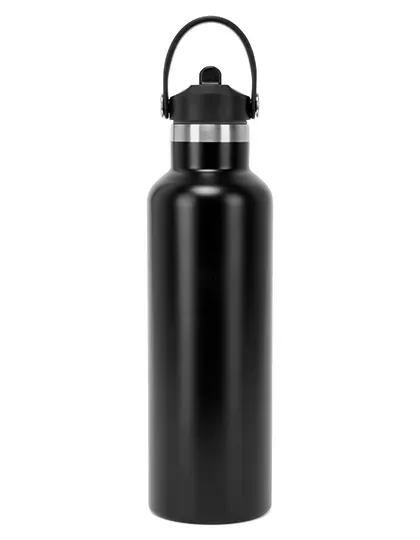 Vacuum Sports Water Bottle with Flip Up Straw