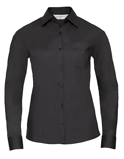 Ladies' Long Sleeve Classic Polycotton Poplin Shirt