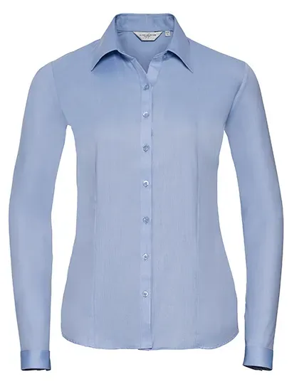 Ladies' Long Sleeve Tailored Herringbone Shirt