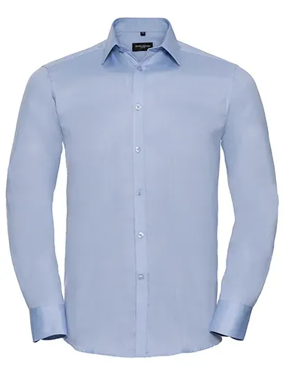 Men's Long Sleeve Tailored Herringbone Shirt